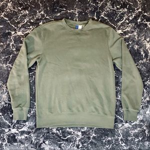 Unisex Army Green Crewneck Sweatshirt 